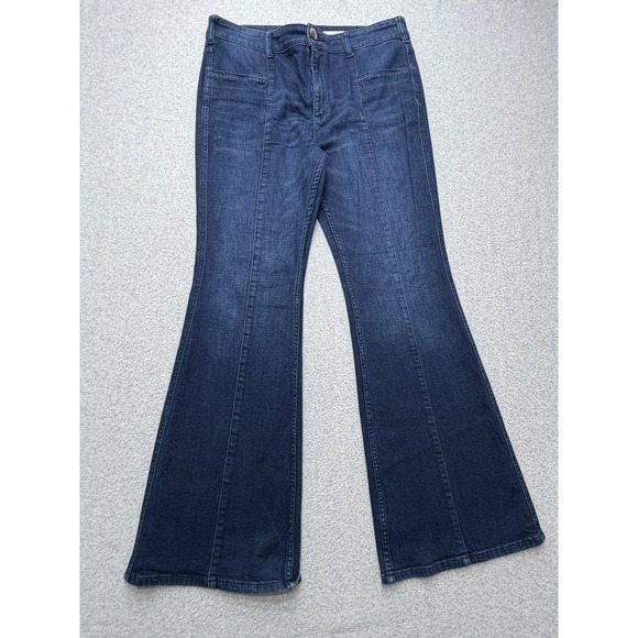 Pilcro And The Letterpress Anthropologie Jeans Womens 32 Flare Wide Leg Denim‎